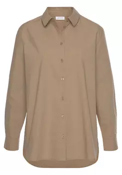 Блуза LASCANA Hemd, бежевый