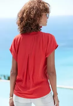 Блуза LASCANA, красный