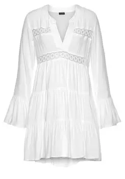 Блуза LASCANA Long, белый