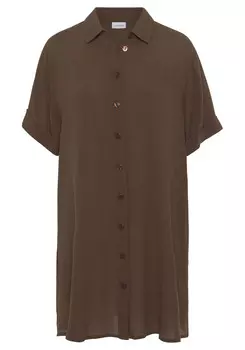 Блуза LASCANA Long, коричневый