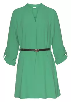 Блуза LASCANA Long, зеленый