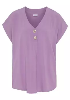 Блуза LASCANA Schlupf, цвет flieder