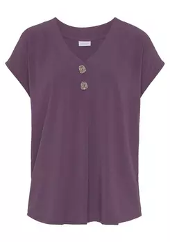 Блуза LASCANA Schlupf, фиолетовый