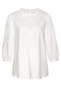 Блуза LASCANA Schlupf, кремовый