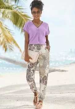 Блуза LASCANA, сиреневый