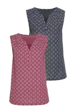 Блуза Lascana, темно-синий/ягодный