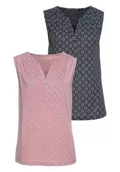 Блуза Lascana, темно-синий/темно-розовый