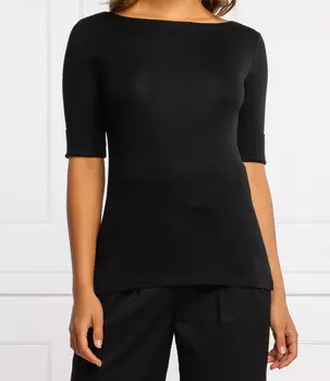 Блуза LAUREN RALPH LAUREN regular fit, черный