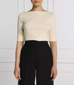 Блуза LAUREN RALPH LAUREN regular fit, кремовый