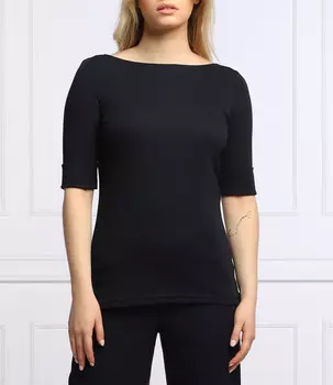 Блуза LAUREN RALPH LAUREN regular fit, темно-синий