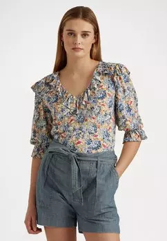 Блуза Lauren Ralph Lauren, синий/розовый