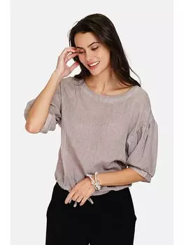 Блуза Le Jardin du Lin, серо-коричневый