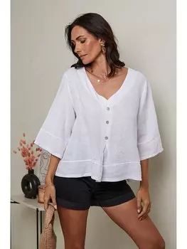 Блуза Le Monde du Lin, белый