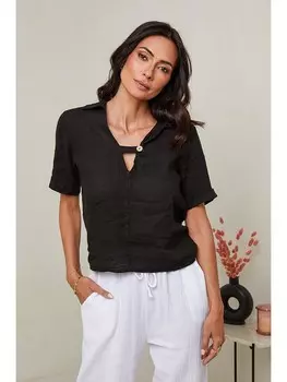 Блуза Le Monde du Lin, черный