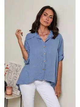 Блуза Le Monde du Lin, голубой