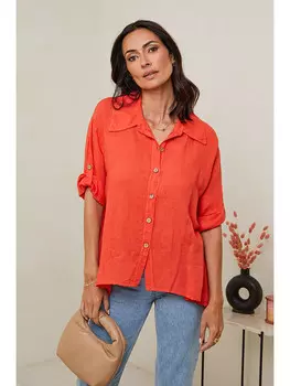Блуза Le Monde du Lin, оранжевый