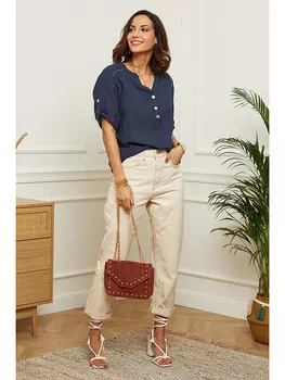 Блуза Le Monde du Lin, темно-синий