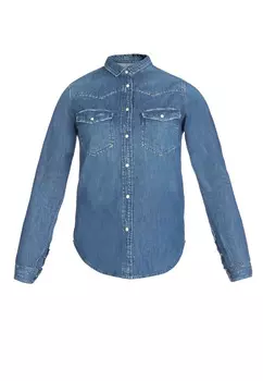 Блуза Le Temps des Cerises Jeanshemd, цвет MEDIUM BLUE DENIM
