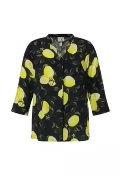 Блуза LEMON PRINT 3/4 SLEEVE Ulla Popken, темно-синий
