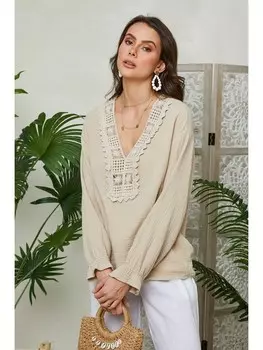 Блуза Lin Passion, бежевый