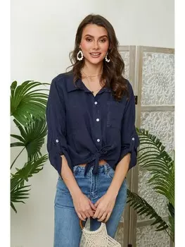 Блуза Lin Passion, темно-синий