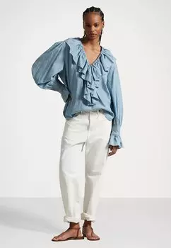Блуза LONG SLEEVE BLOUSE Polo Ralph Lauren, светло-голубой