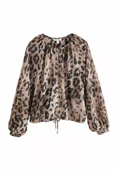 Блуза LONG SLEEVE BOHO DRAWSTRING Next, мультиколор