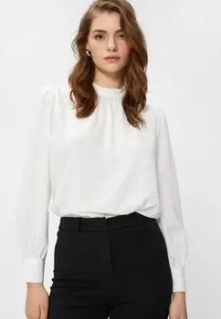 Блуза LONG SLEEVE HIGH RISE DRAPE DETAIL Koton, кремовый