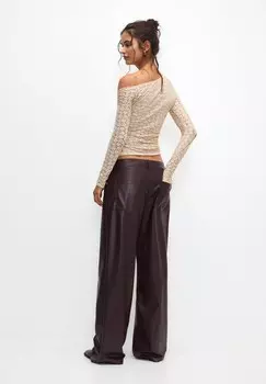 Блуза LONG SLEEVE PULL&BEAR, бежевый