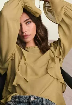 Блуза LONG SLEEVE REGULAR FIT Next, оливковый