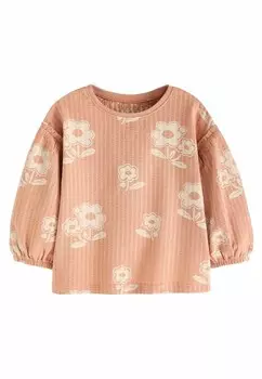 Блуза LONG SLEEVE TEXTURED Next, розовый