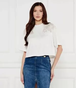 Блуза Loose Fit Elisabetta Franchi, белый