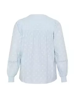 Блуза LOULOU Kaffe Curve, цвет Mottled Light Blue