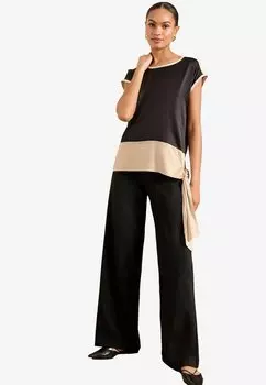 Блуза Love & Roses, металлик черный