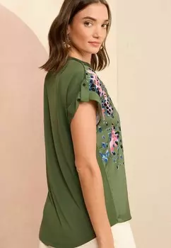 Блуза Love & Roses, зеленый