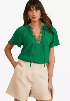 Блуза Love & Roses, зеленый