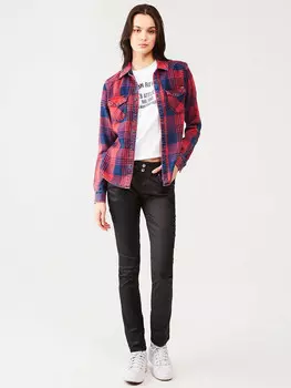 Блуза LTB, цвет dunkelblau/rot