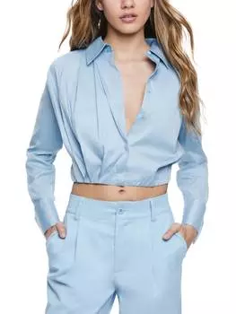 Блуза Lucile цвета «минеральный синий» alice + olivia