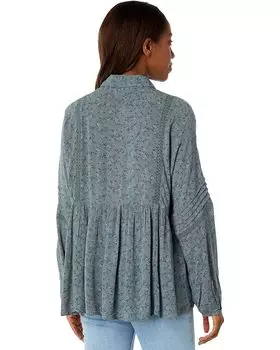 Блуза Lucky Brand Floral Popover Blouse, цвет Green Multi