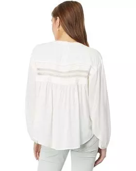 Блуза Lucky Brand Textured Pin Tuck Blouse, цвет Whisper White