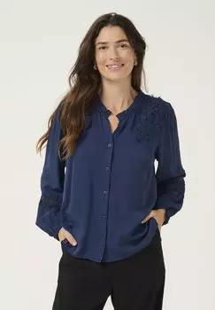 Блуза LUNA Cream, темно-синий
