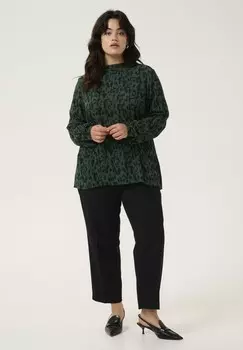 Блуза LUNE Kaffe Curve, темно-зеленый