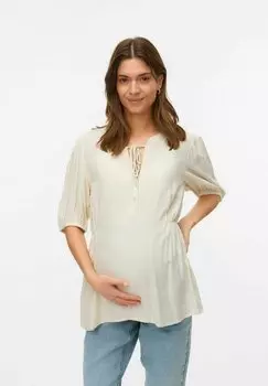 Блуза MAMALICIOUS, бежевый