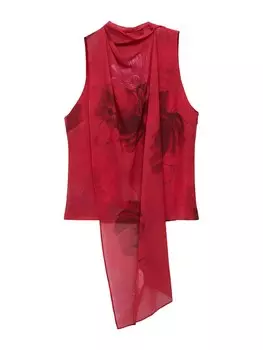 Блуза MANGO AMAPOLA, цвет Red/Carmine red/Dark red
