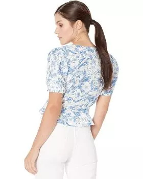 Блуза MANGO Cuqui Blouse, цвет Medium Blue