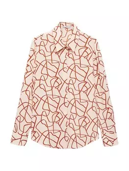 Блуза MANGO, цвет Rusty red