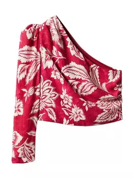 Блуза Mango PERALTA, темно-розовый