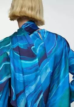 Блуза MARBLE-A Mango, темно-синий