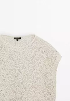 Блуза Massimo Dutti, бежевый