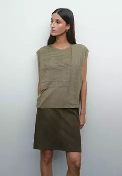 Блуза Massimo Dutti, зеленый